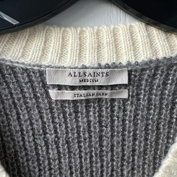 AllSaints Lou Metallic Striped Sweater (size M) - Picture 11 of 13